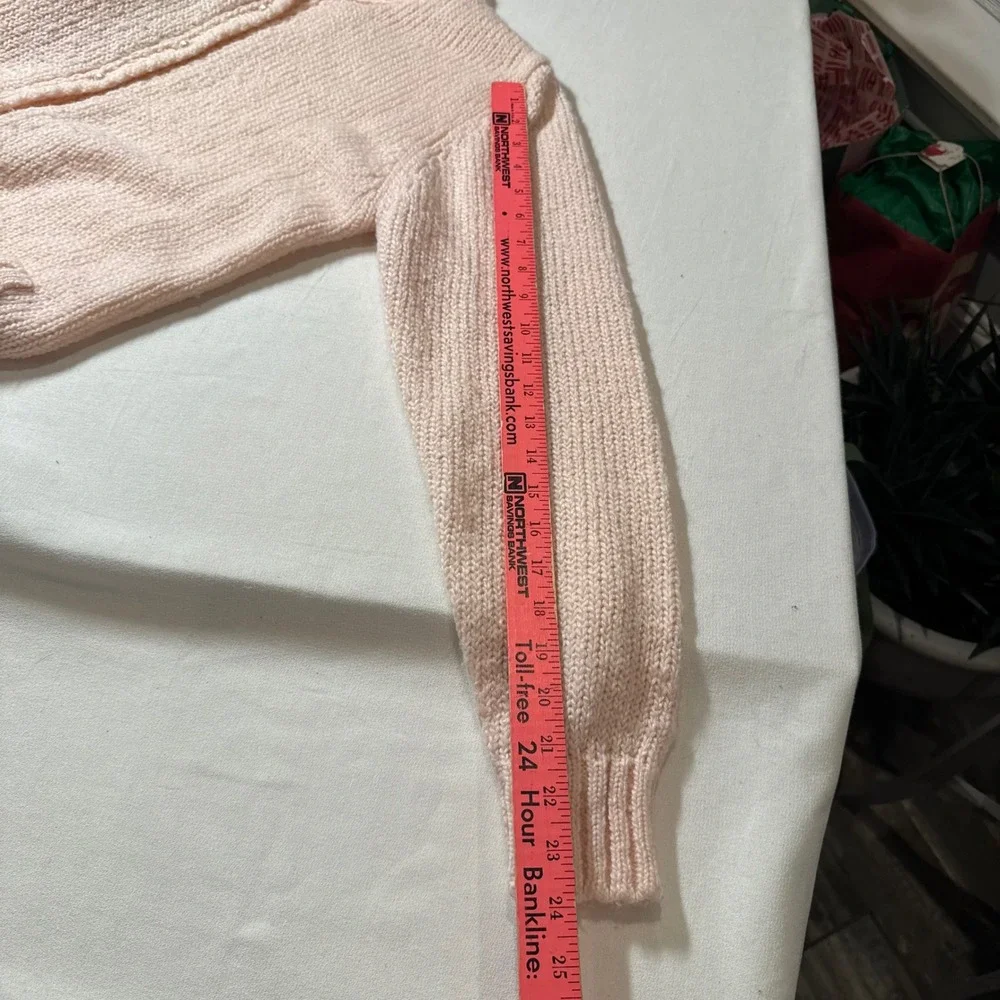 VTG Carriage Court Womens Cardigan Sweater Pink Pearl Button Knit Size‎ Medium - Picture 8 of 8